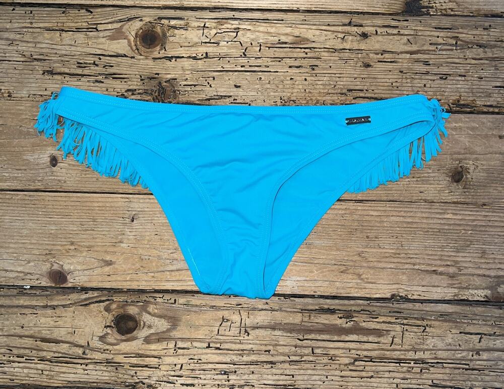 Lascana Women’s Size 8 Turquoise Fringe Bikini Bottoms NWT